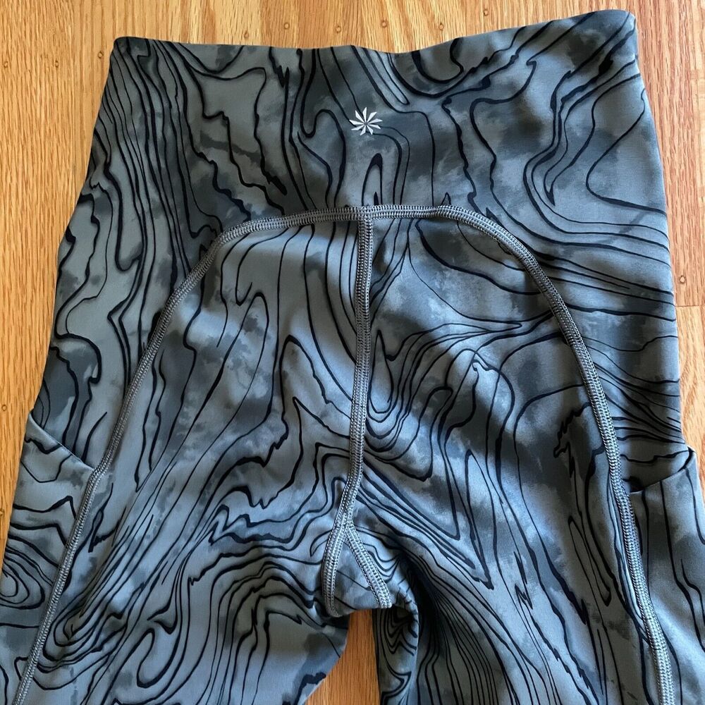 ATHLETA Lot of 2 Ultimate Stash Pockets Mantra Print Leggings Womens Size XXS - Picture 7 of 8